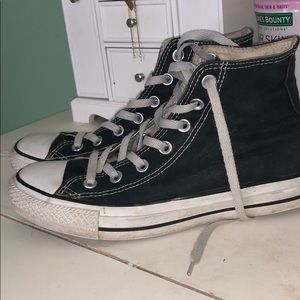 Black high top converse
